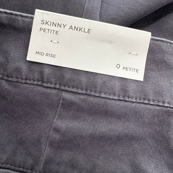 NWT Loft Women's Gray Stretch High Rise Ankle Skinny Jeans Petite Size 0P - Picture 7 of 13